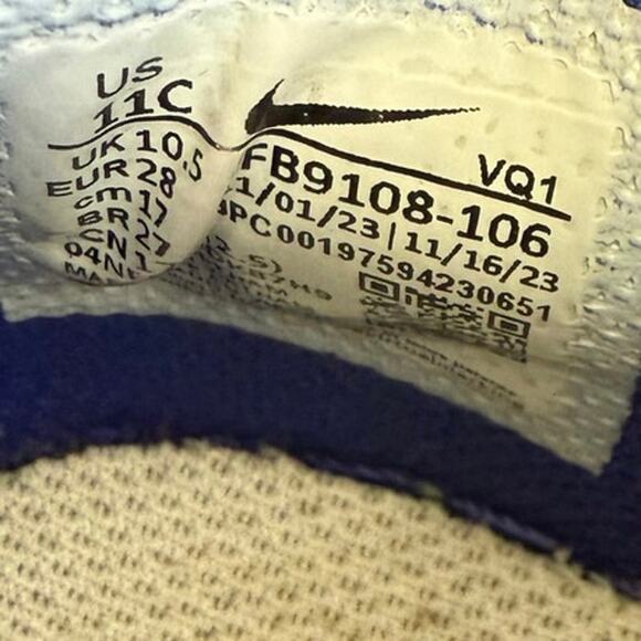 Nike Dunk Low ‘Concord’ Toddler Sneakers FB9108-106 - SZ 11 C - Picture 14 of 14